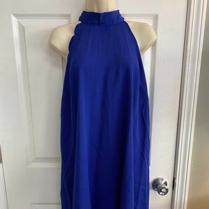 Blue Midi Dress with tie in back